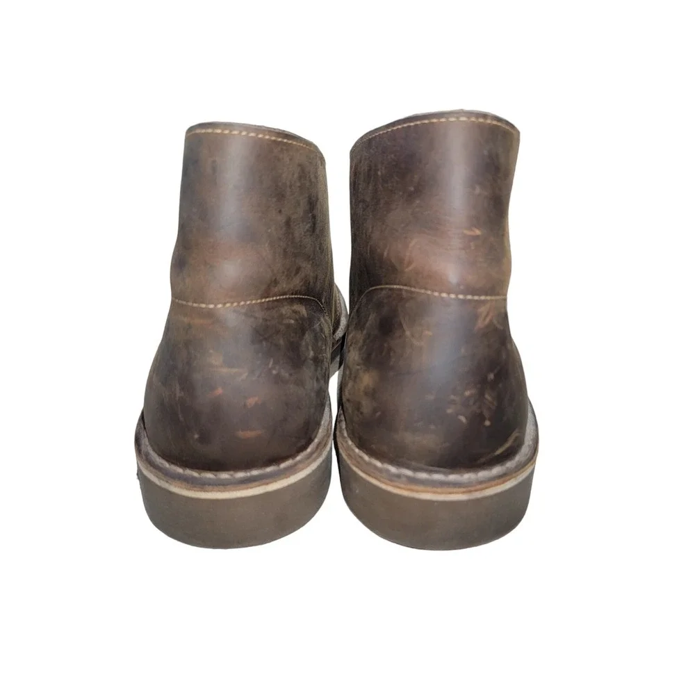 Clarks Bushacre 2 Brown Wax Leather Chukka Boots Men's Size 13